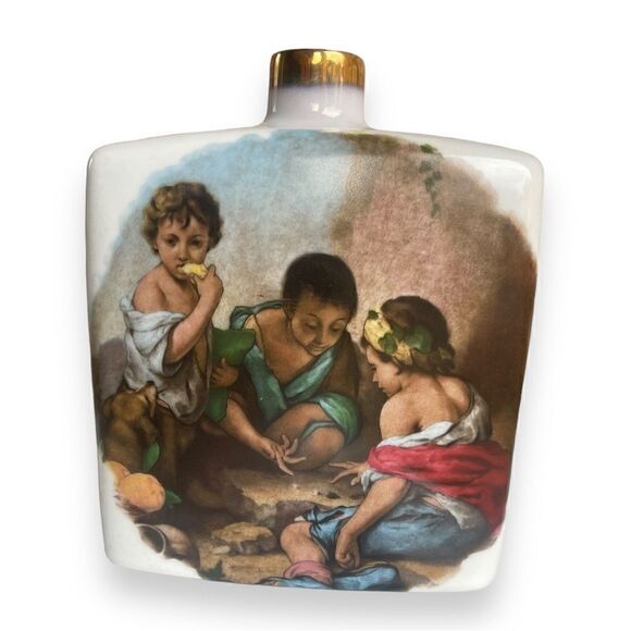 Royal Schwabap Artist Murillo 17th Century Seville Children Scenes Decanter Vase - Picture 3 of 16